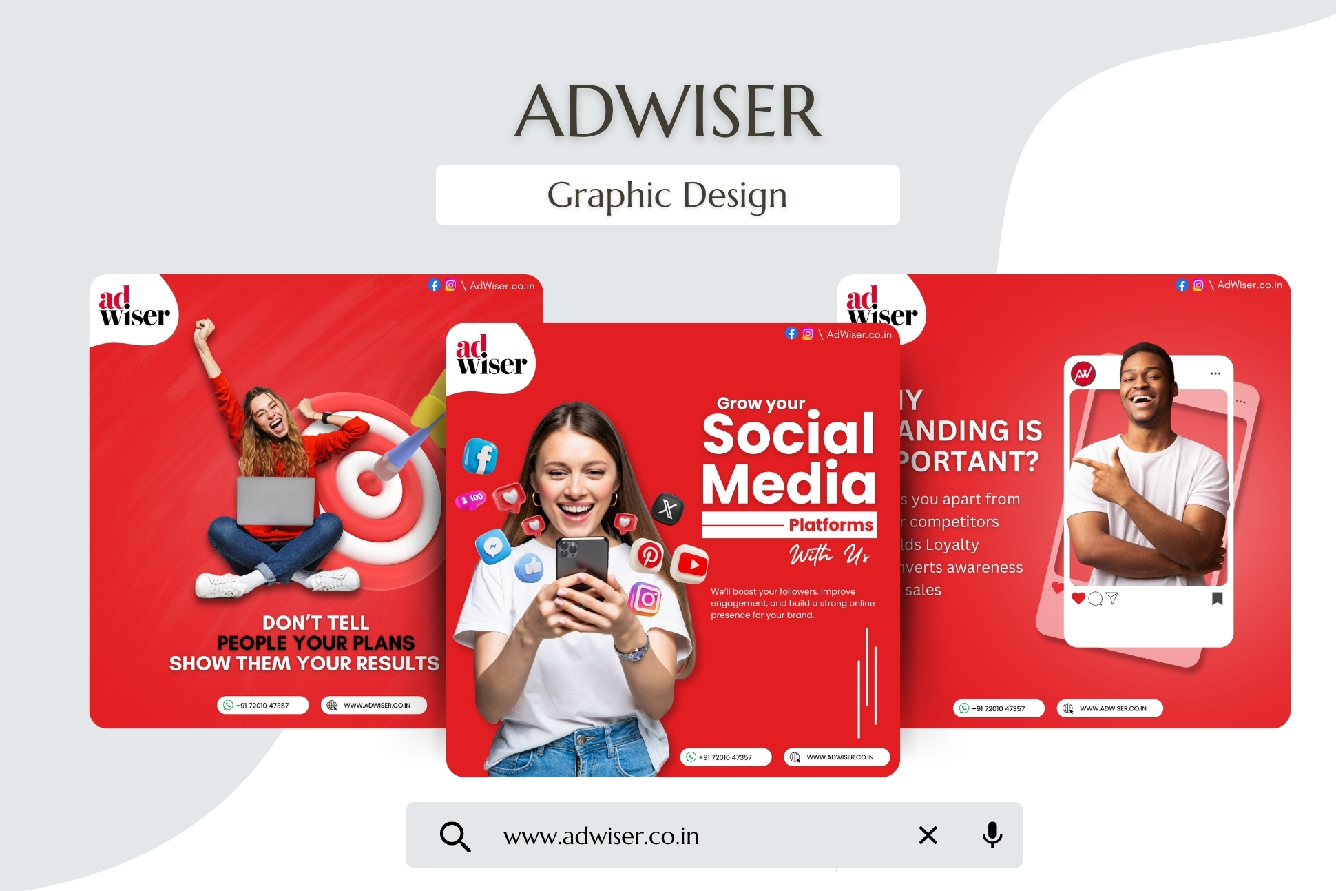 Adwiser social media marketing graphic design portfolio